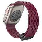 Magnetic Clasp Silicone Watch Band, For Apple Watch Series 8&7 41mm, For Apple Watch Series 8&7 45mm - DealBuddy