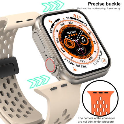 Magnetic Clasp Silicone Watch Band, For Apple Watch Series 8&7 41mm, For Apple Watch Series 8&7 45mm - DealBuddy