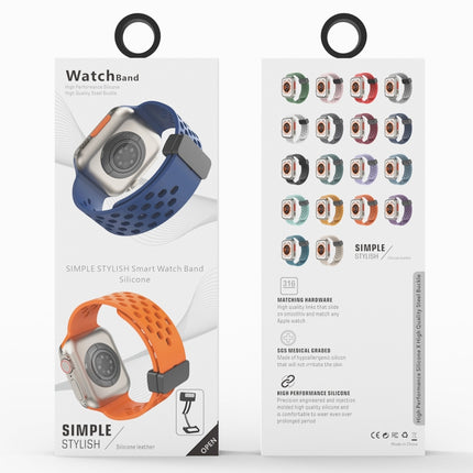 Magnetic Clasp Silicone Watch Band, For Apple Watch Series 8&7 41mm, For Apple Watch Series 8&7 45mm - DealBuddy