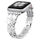 Petal Metal Diamond Watch Band, For Apple Watch 3 38mm, For Apple Watch 9 45mm, For Apple Watch 3 42mm, For Apple Watch 2 38mm, For Apple Watch 2 42 mm, For Apple Watch 38mm, For Apple Watch 9 41mm, For Apple Watch 42mm - DealBuddy
