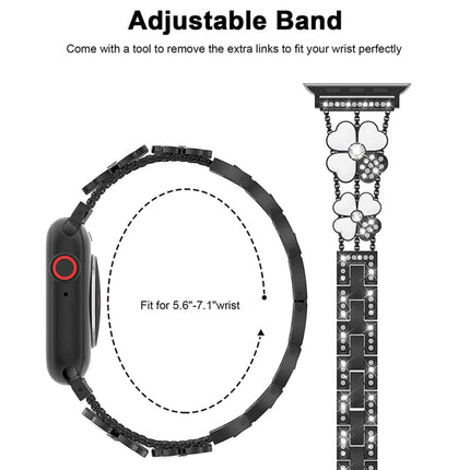 Petal Metal Diamond Watch Band, For Apple Watch SE 2023 44mm, For Apple Watch Ultra 49mm, For Apple Watch 8 41mm, For Apple Watch 8 45mm, For Apple Watch 7 41mm, For Apple Watch 7 45mm, For Apple Watch SE 2023 40mm, For Apple Watch SE 2022 40mm        ... - DealBuddy