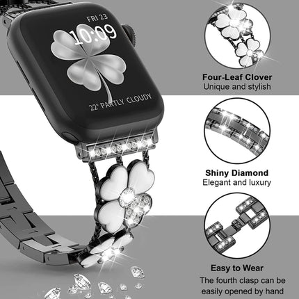 Petal Metal Diamond Watch Band, For Apple Watch SE 2023 44mm, For Apple Watch Ultra 49mm, For Apple Watch 8 41mm, For Apple Watch 8 45mm, For Apple Watch 7 41mm, For Apple Watch 7 45mm, For Apple Watch SE 2023 40mm, For Apple Watch SE 2022 40mm        ... - DealBuddy