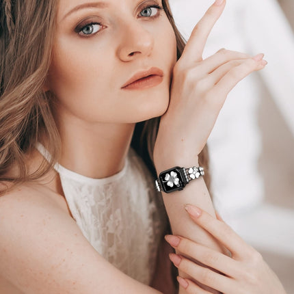 Petal Metal Diamond Watch Band, For Apple Watch SE 2023 44mm, For Apple Watch Ultra 49mm, For Apple Watch 8 41mm, For Apple Watch 8 45mm, For Apple Watch 7 41mm, For Apple Watch 7 45mm, For Apple Watch SE 2023 40mm, For Apple Watch SE 2022 40mm        ... - DealBuddy