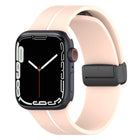 Two Color Folding Buckle Silicone Watch Band, For Apple Watch 9 45mm, For Apple Watch 9 41mm - DealBuddy