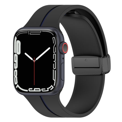 Two Color Folding Buckle Silicone Watch Band, For Apple Watch 9 45mm, For Apple Watch 9 41mm - DealBuddy