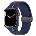 For Apple Watch 9 45mm / Midnight Blue+White