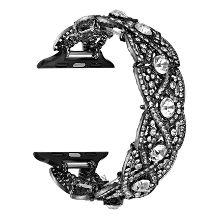 Diamonds Twist Metal Watch Band, For Apple Watch 2 42mm, For Apple Watch 2 38mm, For Apple Watch 42mm, For Apple Watch 38mm - DealBuddy