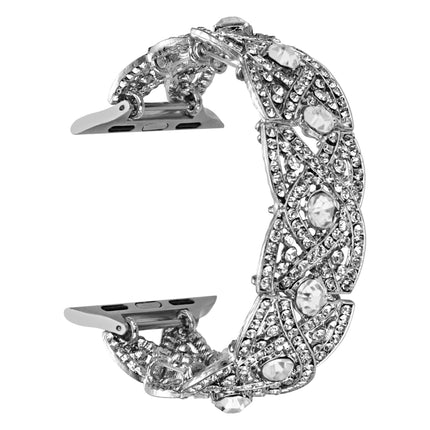 Diamonds Twist Metal Watch Band, For Apple Watch Series 10 46mm, For Apple Watch Series 10 42mm, For Apple Watch SE 2023 44mm, For Apple Watch SE 2023 40mm, For Apple Watch Ultra 2 49mm, For Apple Watch 9 45mm, For Apple Watch 9 41mm                   ... - DealBuddy