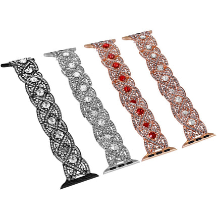 Diamonds Twist Metal Watch Band, For Apple Watch Series 10 46mm, For Apple Watch Series 10 42mm, For Apple Watch SE 2023 44mm, For Apple Watch SE 2023 40mm, For Apple Watch Ultra 2 49mm, For Apple Watch 9 45mm, For Apple Watch 9 41mm                   ... - DealBuddy