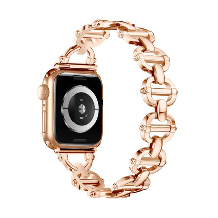 Ladder Buckle Metal Watch Band, For Apple Watch Ultra 49mm, For Apple Watch 8 41mm, For Apple Watch 8 45mm, For Apple Watch SE 2022 40mm, For Apple Watch SE 2022 44mm, For Apple Watch 7 41mm, For Apple Watch 7 45mm, For Apple Watch SE 40mm             ...