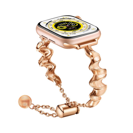 Ribbon Wave Metal Watch Band, For Apple Watch 2 42mm, For Apple Watch 2 38mm, For Apple Watch 42mm, For Apple Watch 38mm - DealBuddy