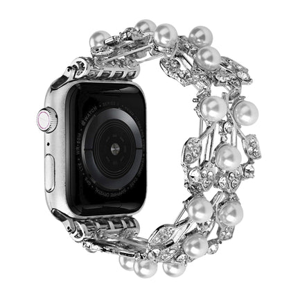 Four-leaf Bead Metal Watch Band, For Apple Watch Series 10 46mm, For Apple Watch Series 10 42mm, For Apple Watch SE 2023 44mm, For Apple Watch SE 2023 40mm, For Apple Watch Ultra 2 49mm, For Apple Watch 9 45mm, For Apple Watch 9 41mm                   ... - DealBuddy