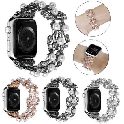 Four-leaf Bead Metal Watch Band, For Apple Watch Series 10 46mm, For Apple Watch Series 10 42mm, For Apple Watch SE 2023 44mm, For Apple Watch SE 2023 40mm, For Apple Watch Ultra 2 49mm, For Apple Watch 9 45mm, For Apple Watch 9 41mm                   ... - DealBuddy