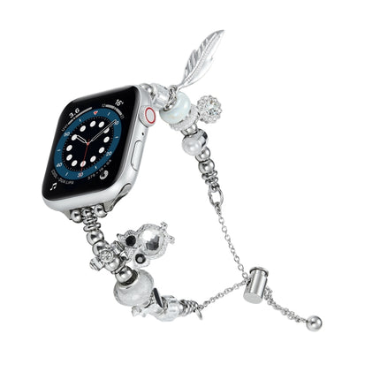Bead Bracelet Metal Watch Band, For Apple Watch Series 10 46mm, For Apple Watch Series 10 42mm, For Apple Watch SE 2023 44mm, For Apple Watch SE 2023 40mm, For Apple Watch Ultra 2 49mm, For Apple Watch 9 45mm, For Apple Watch 9 41mm                    ... - DealBuddy