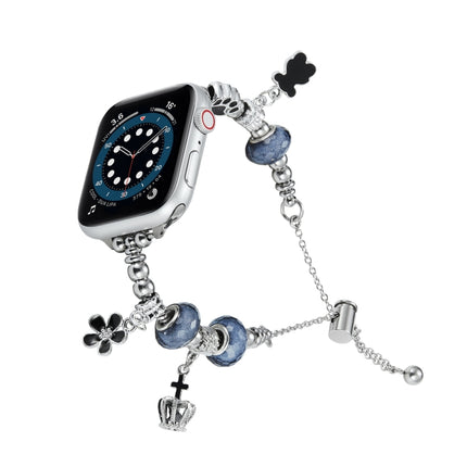 Bead Bracelet Metal Watch Band, For Apple Watch Series 10 46mm, For Apple Watch Series 10 42mm, For Apple Watch SE 2023 44mm, For Apple Watch SE 2023 40mm, For Apple Watch Ultra 2 49mm, For Apple Watch 9 45mm, For Apple Watch 9 41mm                    ... - DealBuddy