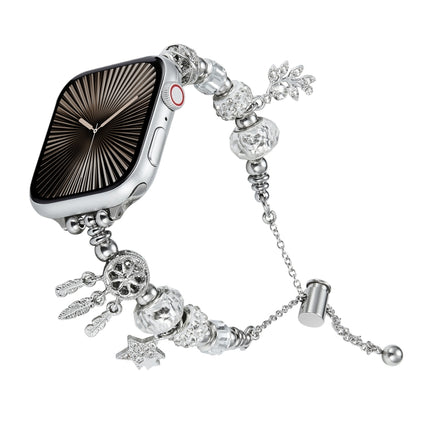 Bead Bracelet Metal Watch Band, For Apple Watch Series 10 46mm, For Apple Watch Series 10 42mm, For Apple Watch SE 2023 44mm, For Apple Watch SE 2023 40mm, For Apple Watch Ultra 2 49mm, For Apple Watch 9 45mm, For Apple Watch 9 41mm                    ... - DealBuddy