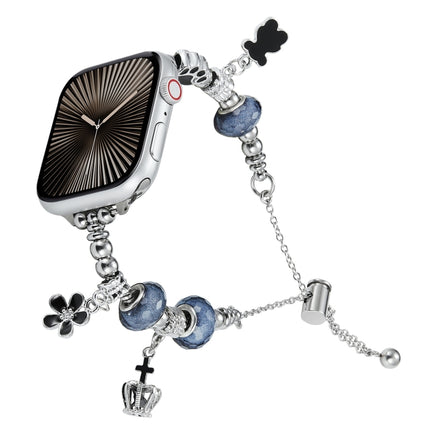 Bead Bracelet Metal Watch Band, For Apple Watch Series 10 46mm, For Apple Watch Series 10 42mm, For Apple Watch SE 2023 44mm, For Apple Watch SE 2023 40mm, For Apple Watch Ultra 2 49mm, For Apple Watch 9 45mm, For Apple Watch 9 41mm                    ... - DealBuddy