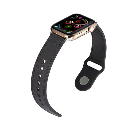 Single Buckle TPU+ Genuine Leather Watchband, For Apple Watch Series 7 41mm / 6 & SE & 5 & 4 40mm / 3 & 2 & 1 38mm, For Apple Watch Series 7 45mm / 6 & SE & 5 & 4 44mm / 3 & 2 & 1 42mm, For Apple Watch Series 8&7 41mm / SE 2&6&SE&5&4 40mm / 3&2&1 38mm ... - DealBuddy