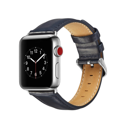 Crazy Horse Texture Top-grain Leather Watchband, For Apple Watch Series 7 41mm / 6 & SE & 5 & 4 40mm / 3 & 2 & 1 38mm, For Apple Watch Series 7 45mm / 6 & SE & 5 & 4 44mm / 3 & 2 & 1 42mm - DealBuddy