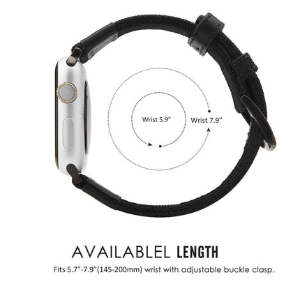 Nylon Watchband, For Apple Watch Series 7 41mm / 6 & SE & 5 & 4 40mm / 3 & 2 & 1 38mm, For Apple Watch Series 7 45mm / 6 & SE & 5 & 4 44mm / 3 & 2 & 1 42mm - DealBuddy
