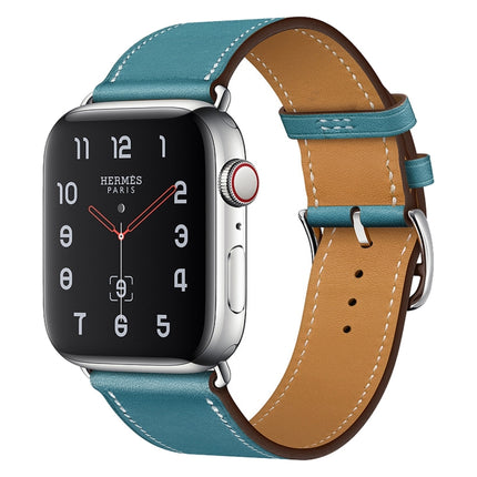 Replacement Leather Strap Watchband, For Apple Watch Series 7 41mm / 6 & SE & 5 & 4 40mm / 3 & 2 & 1 38mm, For Apple Watch Series 7 45mm / 6 & SE & 5 & 4 44mm / 3 & 2 & 1 42mm - DealBuddy