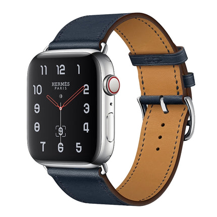 Replacement Leather Strap Watchband, For Apple Watch Series 7 41mm / 6 & SE & 5 & 4 40mm / 3 & 2 & 1 38mm, For Apple Watch Series 7 45mm / 6 & SE & 5 & 4 44mm / 3 & 2 & 1 42mm - DealBuddy