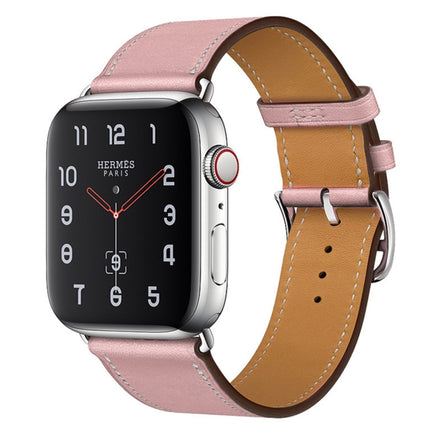 Replacement Leather Strap Watchband, For Apple Watch Series 7 41mm / 6 & SE & 5 & 4 40mm / 3 & 2 & 1 38mm, For Apple Watch Series 7 45mm / 6 & SE & 5 & 4 44mm / 3 & 2 & 1 42mm - DealBuddy