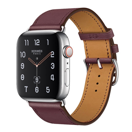 Replacement Leather Strap Watchband, For Apple Watch Series 7 41mm / 6 & SE & 5 & 4 40mm / 3 & 2 & 1 38mm, For Apple Watch Series 7 45mm / 6 & SE & 5 & 4 44mm / 3 & 2 & 1 42mm - DealBuddy