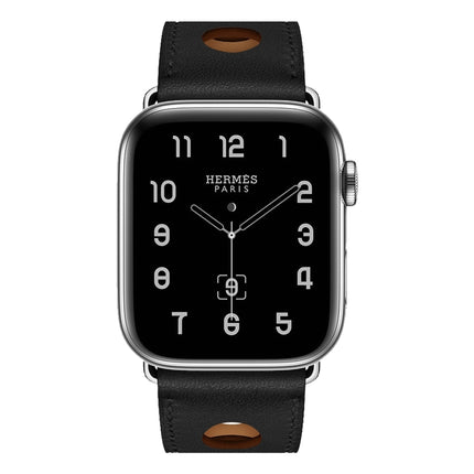 Leather Three Holes Replacement Strap Watchband, For Apple Watch Series 8&7 41mm / SE 2&6&SE&5&4 40mm / 3&2&1 38mm, For Apple Watch Series 7 45mm / 6 & SE & 5 & 4 44mm / 3 & 2 & 1 42mm, For Apple Watch Series 7 41mm / 6 & SE & 5 & 4 40mm / 3 & 2 & 1 38... - DealBuddy