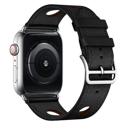 Leather Three Holes Replacement Strap Watchband, For Apple Watch Series 8&7 41mm / SE 2&6&SE&5&4 40mm / 3&2&1 38mm, For Apple Watch Series 7 45mm / 6 & SE & 5 & 4 44mm / 3 & 2 & 1 42mm, For Apple Watch Series 7 41mm / 6 & SE & 5 & 4 40mm / 3 & 2 & 1 38... - DealBuddy