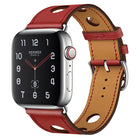 Leather Three Holes Replacement Strap Watchband, For Apple Watch Series 8&7 41mm / SE 2&6&SE&5&4 40mm / 3&2&1 38mm, For Apple Watch Series 7 45mm / 6 & SE & 5 & 4 44mm / 3 & 2 & 1 42mm, For Apple Watch Series 7 41mm / 6 & SE & 5 & 4 40mm / 3 & 2 & 1 38... - DealBuddy