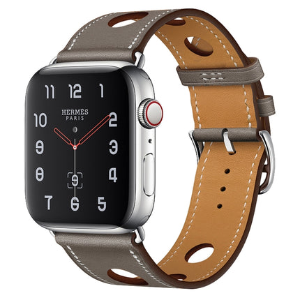 Leather Three Holes Replacement Strap Watchband, For Apple Watch Series 8&7 41mm / SE 2&6&SE&5&4 40mm / 3&2&1 38mm, For Apple Watch Series 7 45mm / 6 & SE & 5 & 4 44mm / 3 & 2 & 1 42mm, For Apple Watch Series 7 41mm / 6 & SE & 5 & 4 40mm / 3 & 2 & 1 38... - DealBuddy