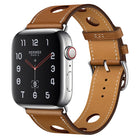 Leather Three Holes Replacement Strap Watchband, For Apple Watch Series 8&7 41mm / SE 2&6&SE&5&4 40mm / 3&2&1 38mm, For Apple Watch Series 7 45mm / 6 & SE & 5 & 4 44mm / 3 & 2 & 1 42mm, For Apple Watch Series 7 41mm / 6 & SE & 5 & 4 40mm / 3 & 2 & 1 38... - DealBuddy