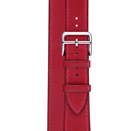 Leather Double Loop Replacement Strap Watchband, For Apple Watch Series 7 41mm / 6 & SE & 5 & 4 40mm / 3 & 2 & 1 38mm, For Apple Watch Series 7 45mm / 6 & SE & 5 & 4 44mm / 3 & 2 & 1 42mm - DealBuddy