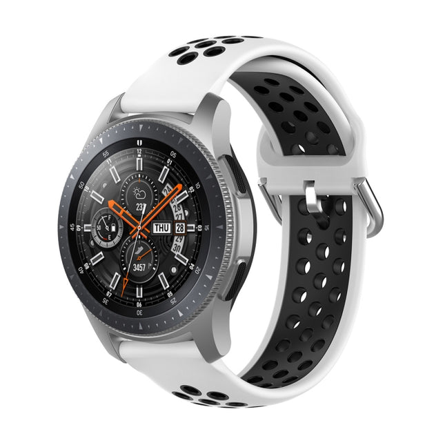 Universal Sports Two-tone Silicone Replacement Wrist Strap, For Samsung Galaxy Watch 46mm / Gear S3, For Huawei Watch GT2 / Honor Magic Watch 2 46mm - DealBuddy
