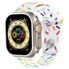Rainbow Raindrops Silicone Watch Band, For Apple Watch Ultra 49mm, For Apple Watch SE 2023 44mm, For Apple Watch 8 41mm, For Apple Watch SE 2023 40mm - DealBuddy