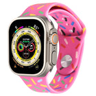Rainbow Raindrops Silicone Watch Band, For Apple Watch Ultra 49mm, For Apple Watch SE 2023 44mm, For Apple Watch 8 41mm, For Apple Watch SE 2023 40mm - DealBuddy
