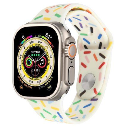 Rainbow Raindrops Silicone Watch Band, For Apple Watch Ultra 49mm, For Apple Watch SE 2023 44mm, For Apple Watch 8 41mm, For Apple Watch SE 2023 40mm - DealBuddy