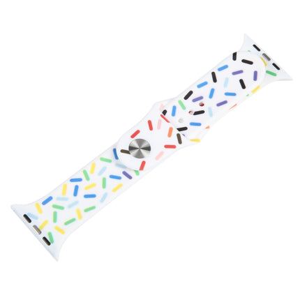 Rainbow Raindrops Silicone Watch Band, For Apple Watch SE 40mm, For Apple Watch SE 44mm, For Apple Watch 6 40mm, For Apple Watch 6 44mm - DealBuddy
