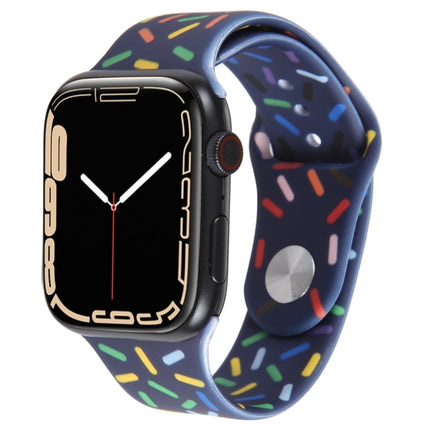 Rainbow Raindrops Silicone Watch Band, For Apple Watch 5 44mm, For Apple Watch 5 40mm, For Apple Watch 4 44mm, For Apple Watch 4 40mm - DealBuddy