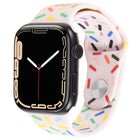 Rainbow Raindrops Silicone Watch Band, For Apple Watch 5 44mm, For Apple Watch 5 40mm, For Apple Watch 4 44mm, For Apple Watch 4 40mm - DealBuddy