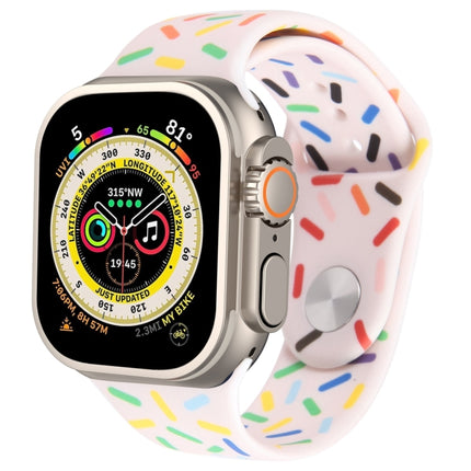 Rainbow Raindrops Silicone Watch Band, For Apple Watch Ultra 49mm, For Apple Watch SE 2023 44mm, For Apple Watch 8 41mm, For Apple Watch SE 2023 40mm - DealBuddy