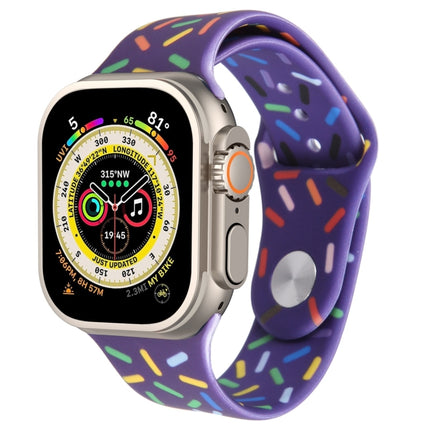 Rainbow Raindrops Silicone Watch Band, For Apple Watch Ultra 49mm, For Apple Watch SE 2023 44mm, For Apple Watch 8 41mm, For Apple Watch SE 2023 40mm - DealBuddy