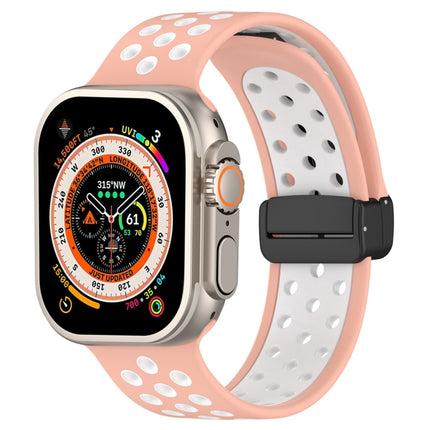Magnetic Buckle Silicone Watch Band, For Apple Watch SE 2023 44mm, For Apple Watch Ultra 49mm, For Apple Watch 8 41mm - DealBuddy