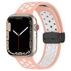 Magnetic Buckle Silicone Watch Band, For Apple Watch 6 44mm, For Apple Watch 5 44mm, For Apple Watch 5 40mm - DealBuddy