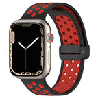 For Apple Watch 5 44mm / Black Red