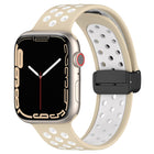 Magnetic Buckle Silicone Watch Band, For Apple Watch 4 44mm, For Apple Watch 4 40mm, For Apple Watch 3 38mm - DealBuddy