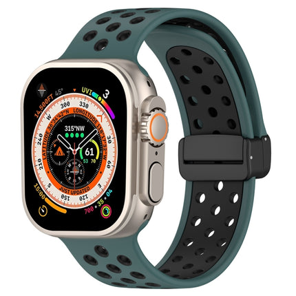 Magnetic Buckle Silicone Watch Band, For Apple Watch SE 2023 40mm, For Apple Watch Ultra 2 49mm, For Apple Watch 8 45mm - DealBuddy