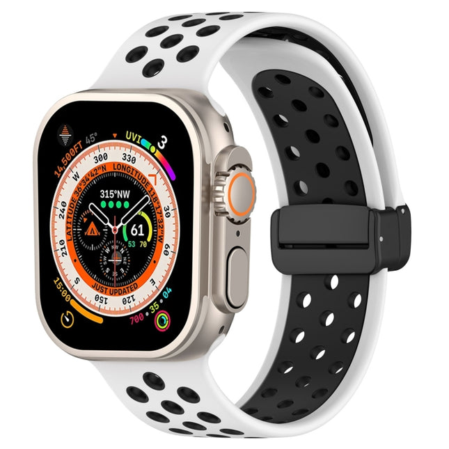 Magnetic Buckle Silicone Watch Band, For Apple Watch Series 9 41mm, For Apple Watch 7 41mm, For Apple Watch 7 45mm - DealBuddy
