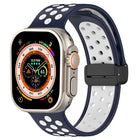 Magnetic Buckle Silicone Watch Band, For Apple Watch Series 9 41mm, For Apple Watch 7 41mm, For Apple Watch 7 45mm - DealBuddy